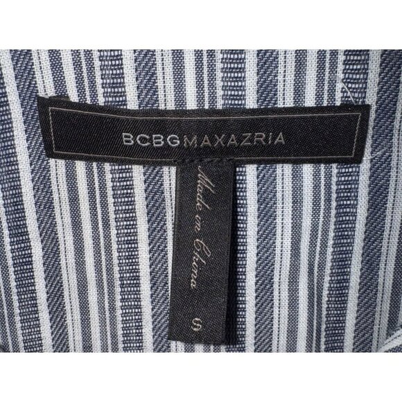 BCBG dress, small, Boho, Charlyze blue white stripes, Lace up Small - Picture 14 of 16